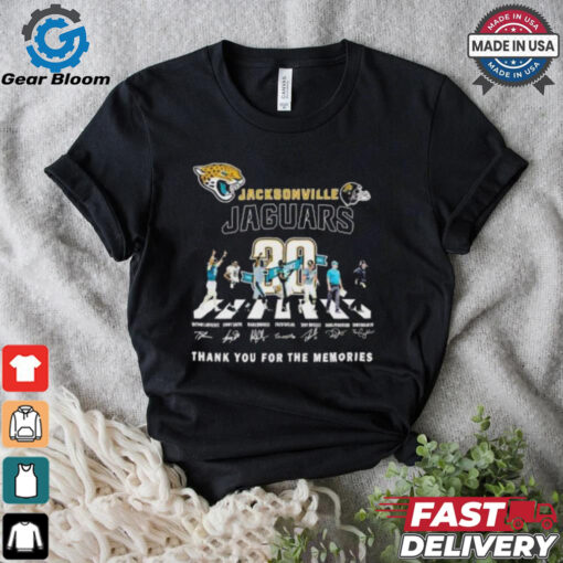 Jacksonville Jaguars walking across thank you for the memories signatures Shirt