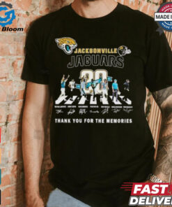 Jacksonville Jaguars walking across thank you for the memories signatures Shirt