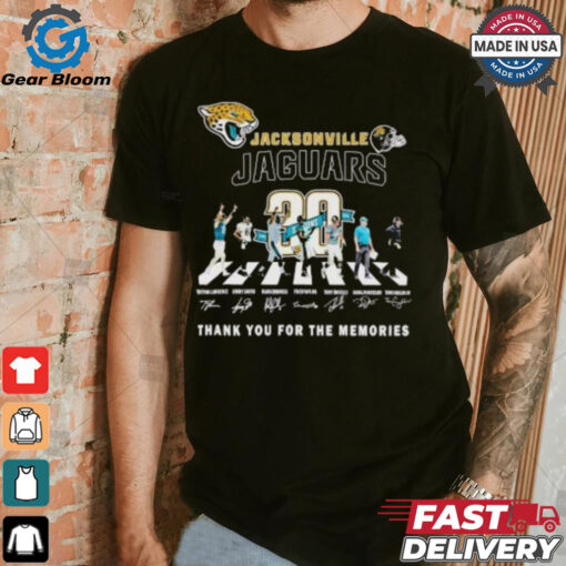 Jacksonville Jaguars walking across thank you for the memories signatures Shirt