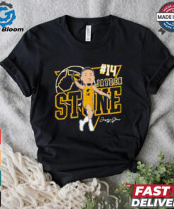 Jayden Stone 14 West Virginia Mountaineers basketball Caricature Signature t shirt