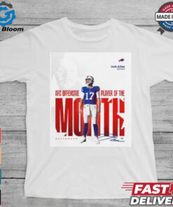 Josh Allen AFC offensive player of the month signature shirt