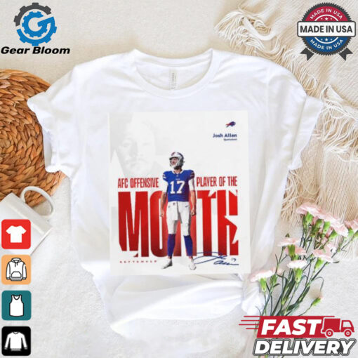 Josh Allen AFC offensive player of the month signature shirt