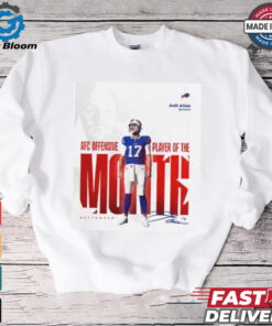 Josh Allen AFC offensive player of the month signature shirt