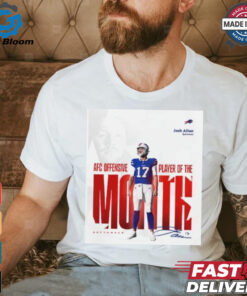 Josh Allen AFC offensive player of the month signature shirt