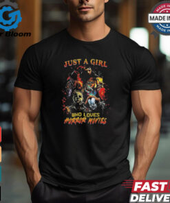 Just A Girl Who Loves Horror Characters Halloween Is Coming 2024 Shirt