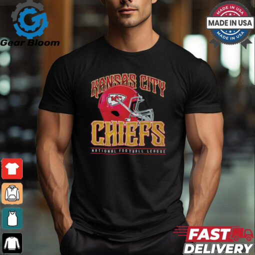 Kansas City Chiefs Helmet Garment Dyed Heavyweight T Shirt