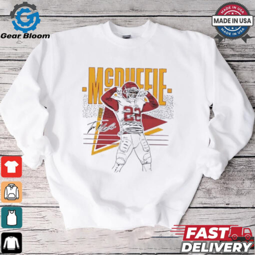 Kansas City Chiefs Trent McDuffie 22 cartoon signature shirt