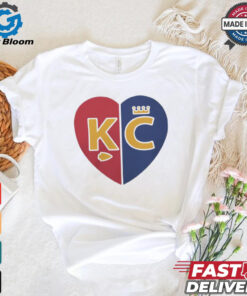 Kansas City Chiefs X Kansas City Royals split heart 2024 shirt