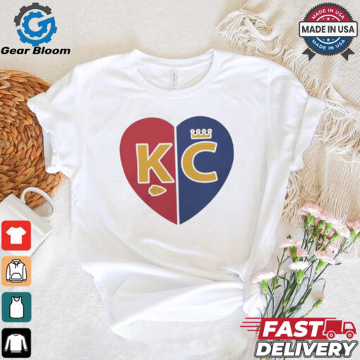 Kansas City Chiefs X Kansas City Royals split heart 2024 shirt