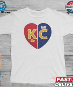 Kansas City Chiefs X Kansas City Royals split heart 2024 shirt