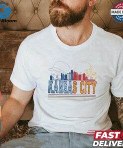 Kansas City Chiefs and Kansas City Royals skyline 2024 shirt