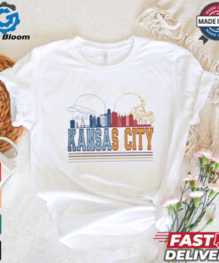 Kansas City Chiefs and Kansas City Royals skyline 2024 shirt