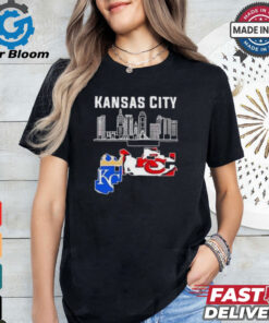 Kansas City Kansas City Royals Kansas City Chiefs City Maps 2024 Shirt