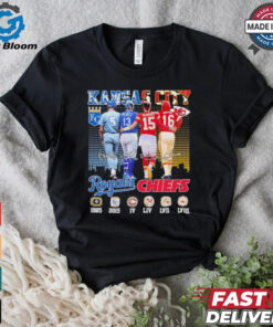 Kansas City Royals Brett, Perez X Kansas City Chiefs Mahomes, Dawson Signatures Shirt