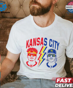 Kansas City Royals and Kansan City Chiefs football Patrick Mahomes vs Witt Jr. shirt