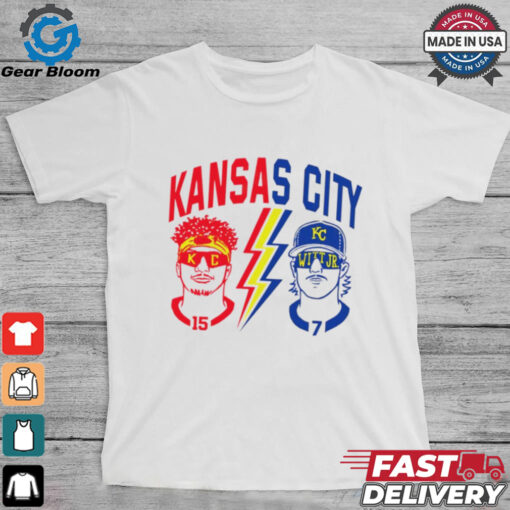 Kansas City Royals and Kansan City Chiefs football Patrick Mahomes vs Witt Jr. shirt