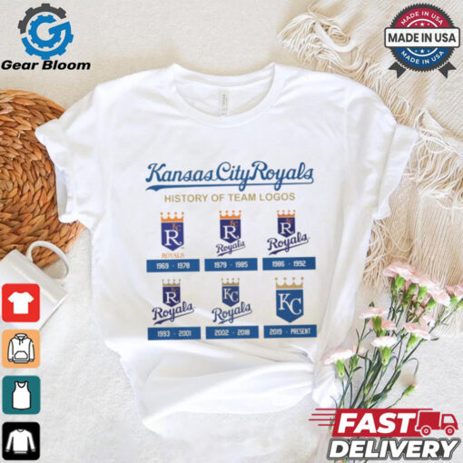 Kansas City Royals history of team logos shirt