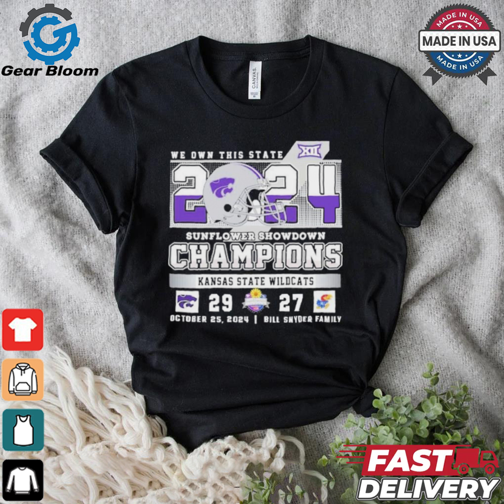 Kansas State Wildcats 2024 Sunflower Showdown Champions Victory Kansas Jayhawks 29 27 Final Score Shirt Kansas State Wildcats 2024 Sunflower Showdown Champions Victory Kansas Jayhawks 29 27 Final Score Shirt