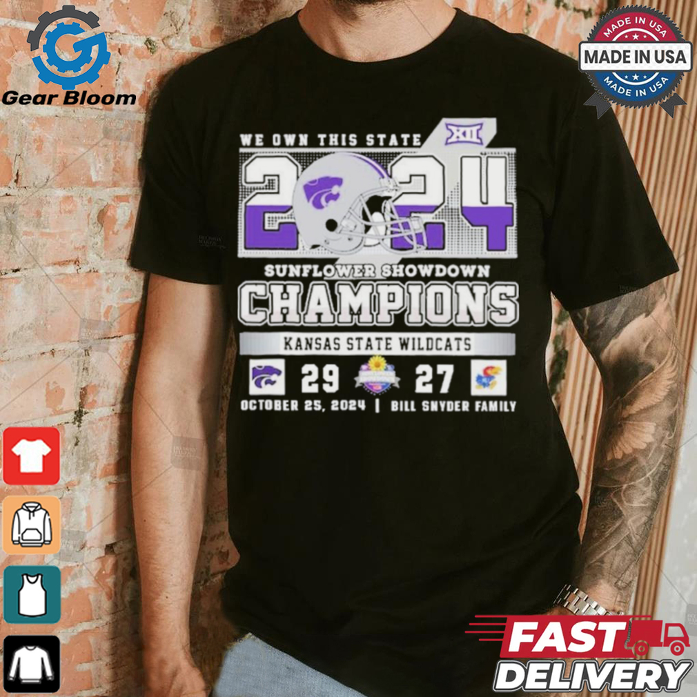 Kansas State Wildcats 2024 Sunflower Showdown Champions Victory Kansas Jayhawks 29 27 Final Score Shirt Kansas State Wildcats 2024 Sunflower Showdown Champions Victory Kansas Jayhawks 29 27 Final Score Shirt