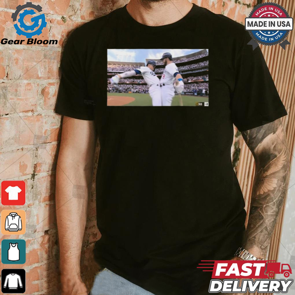 Kike Hernandez Gavin Lux Cup Bump Celebration T Shirt