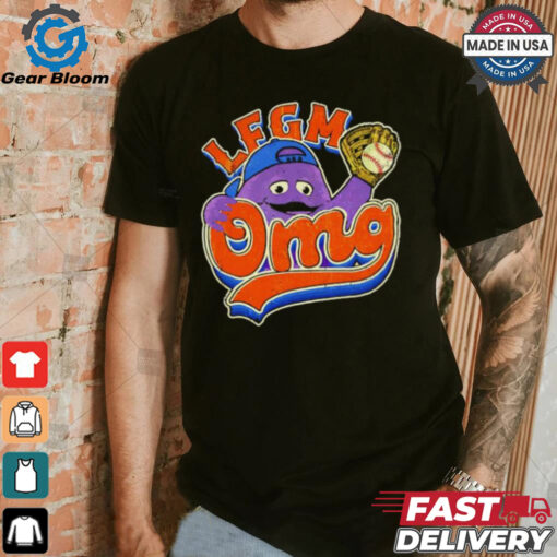 LFGM OMG Grimace New York Mets retro shirt