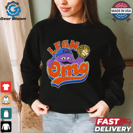 LFGM OMG Grimace New York Mets retro shirt