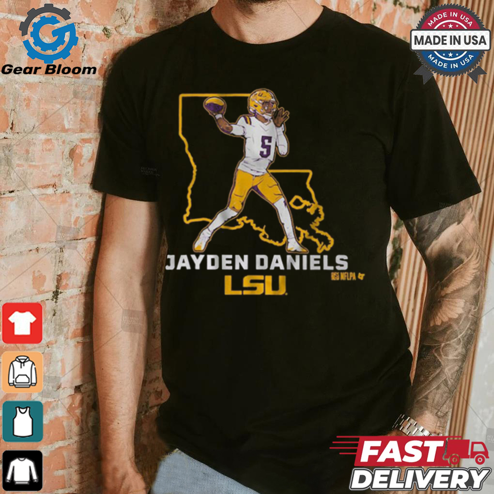 LSU Tigers Football Jayden Daniels State Star t shirt LSU Tigers Football Jayden Daniels State Star t shirt