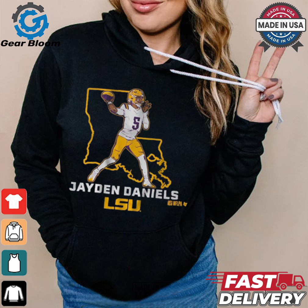 LSU Tigers Football Jayden Daniels State Star t shirt LSU Tigers Football Jayden Daniels State Star t shirt