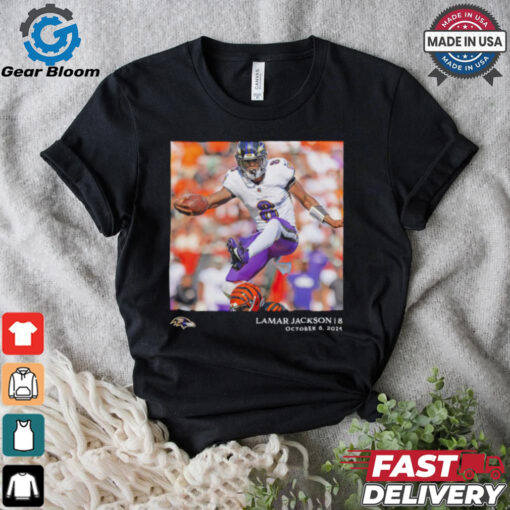 Lamar Jackson Baltimore Ravens NFL Flash Features Week 5 shirt