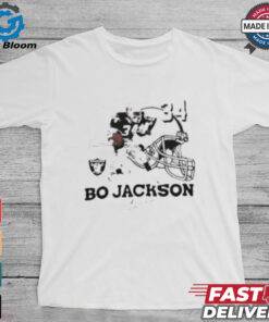 Las Vegas Raiders Bo Jackson #34 born to run signatures shirt