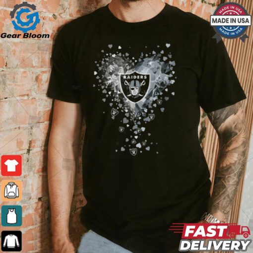 Las Vegas Raiders Crystal Heart Shirt