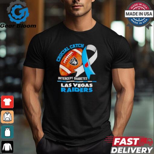 Las Vegas Raiders crucial catch intercept diabetes shirt