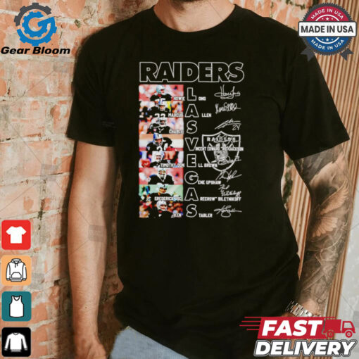 Las Vegas Raiders team players names and signatures shirt