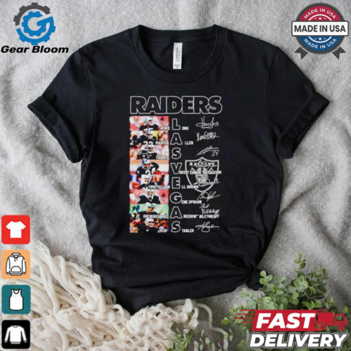 Las Vegas Raiders team players names and signatures shirt