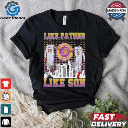 Lebron James And James Jr Los Angeles Lakers Like Father Like Son Shirt