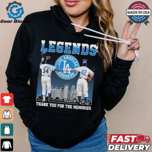 Legends Jackie Robinson And Fernando Valenzuela Thank You For The Memories Signaturess Shirt