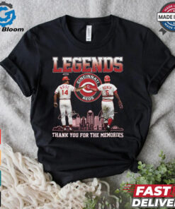 Legends Reds Pete Rose Johnny Bench Thank You For The Memories Shirt