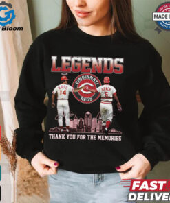 Legends Reds Pete Rose Johnny Bench Thank You For The Memories Shirt