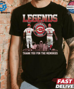 Legends Reds Pete Rose Johnny Bench Thank You For The Memories Shirt