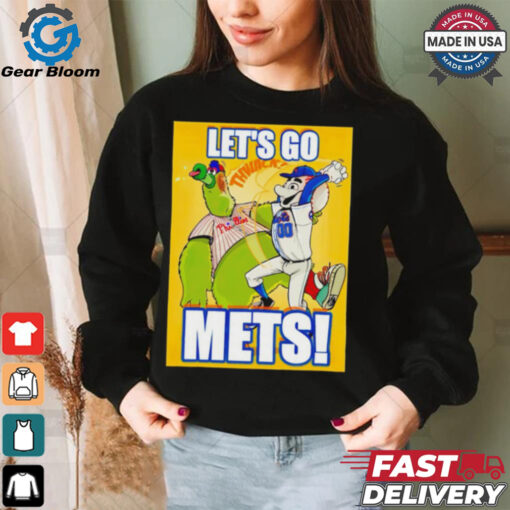 Let’s go Mets New York Mets Grimace beats Phanatic Philadelphia Philly MLB shirt