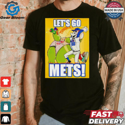 Let’s go Mets New York Mets Grimace beats Phanatic Philadelphia Philly MLB shirt