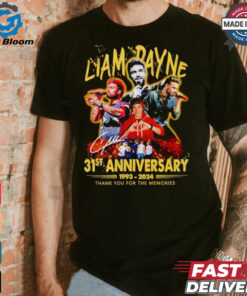 Liam Payne 31st Anniversary 1993 2024 signature thank you for the memories shirt