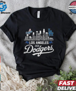 Los Angeles Dodgers 2024 Champions Skyline Of LA City T Shirt