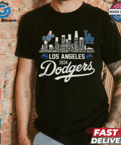 Los Angeles Dodgers 2024 Champions Skyline Of LA City T Shirt