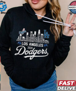 Los Angeles Dodgers 2024 Champions Skyline Of LA City T Shirt