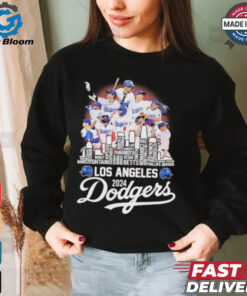 Los Angeles Dodgers 2024 National League Champions city skyline players names shirt