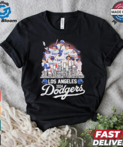 Los Angeles Dodgers 2024 National League Champions city skyline players names shirt