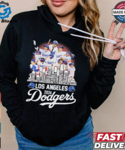 Los Angeles Dodgers 2024 National League Champions city skyline players names shirt