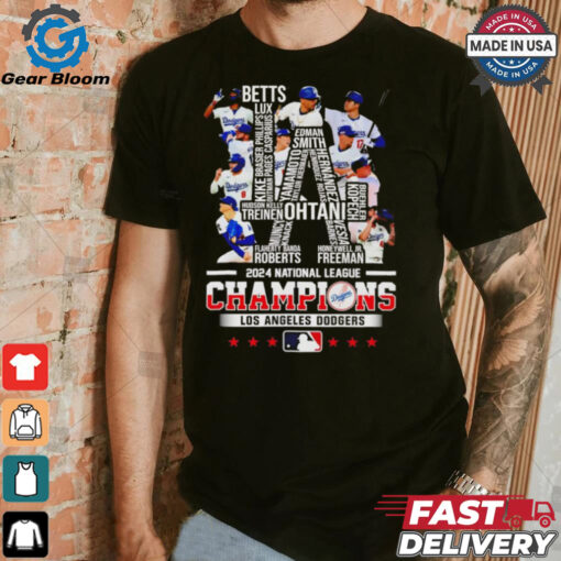 Los Angeles Dodgers 2024 national league champions team shirt