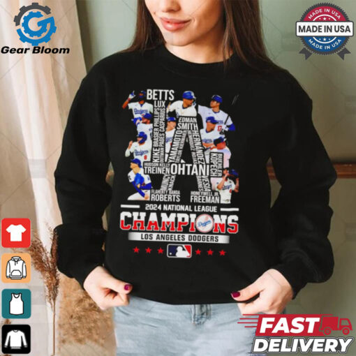 Los Angeles Dodgers 2024 national league champions team shirt